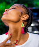 Triangle Tassel Earrings