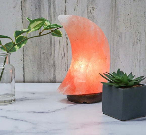 Moon Shaped Himalayan Salt Lamp